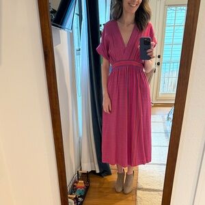 HATCH Plaid Carolina Dress in Rosebud